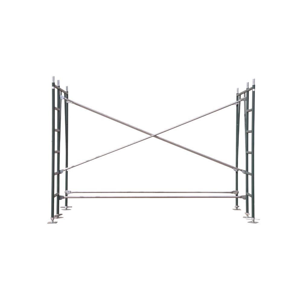 Snap on walk thru scaffolding with ladder