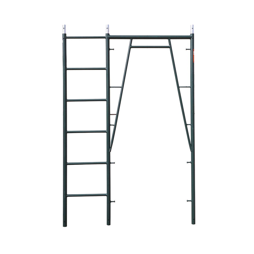 Snap on walk thru scaffolding with ladder