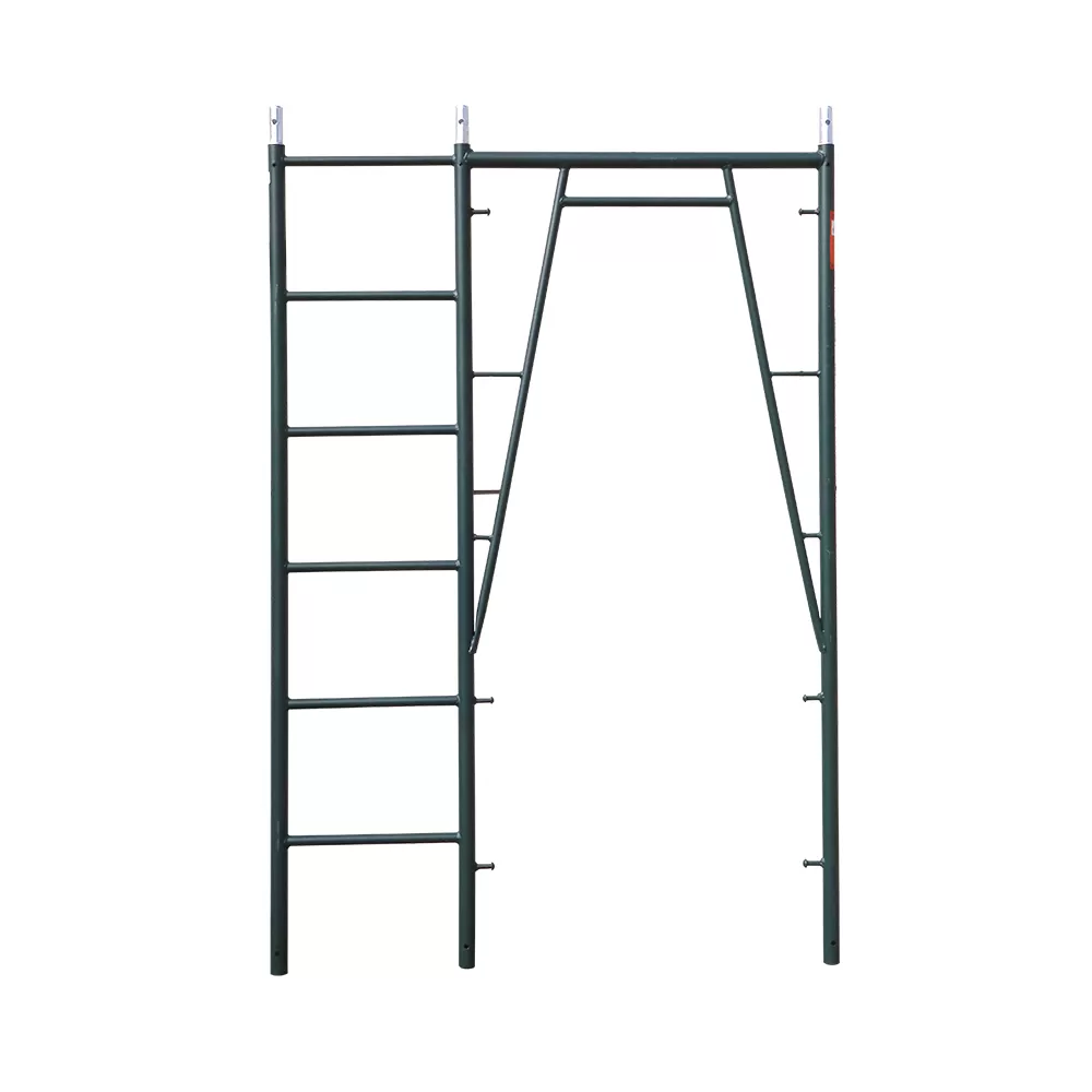 Snap on walk thru scaffolding with ladder