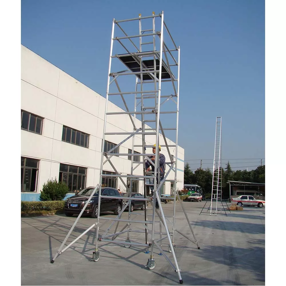 Aluminum scaffolding tower