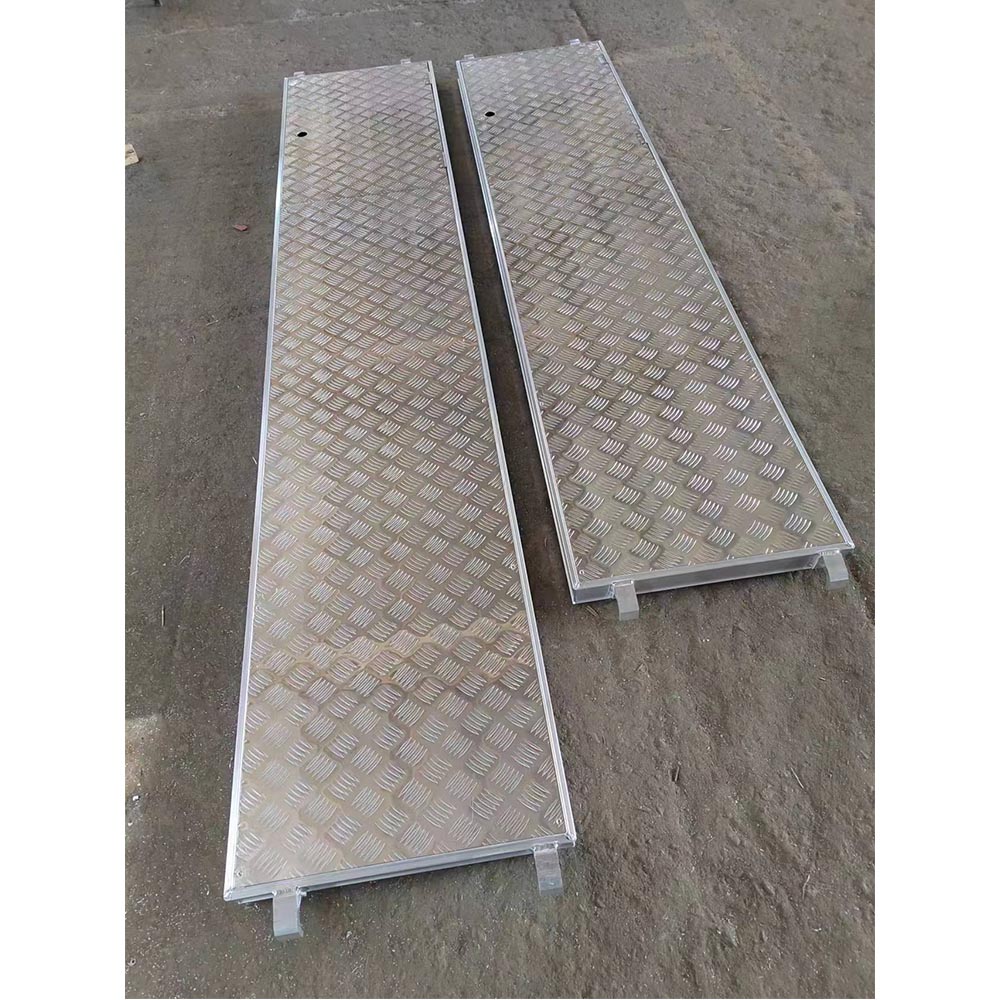 All aluminum plank with trapdoor and ladder