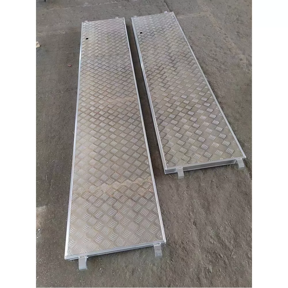 All aluminum plank with trapdoor and ladder