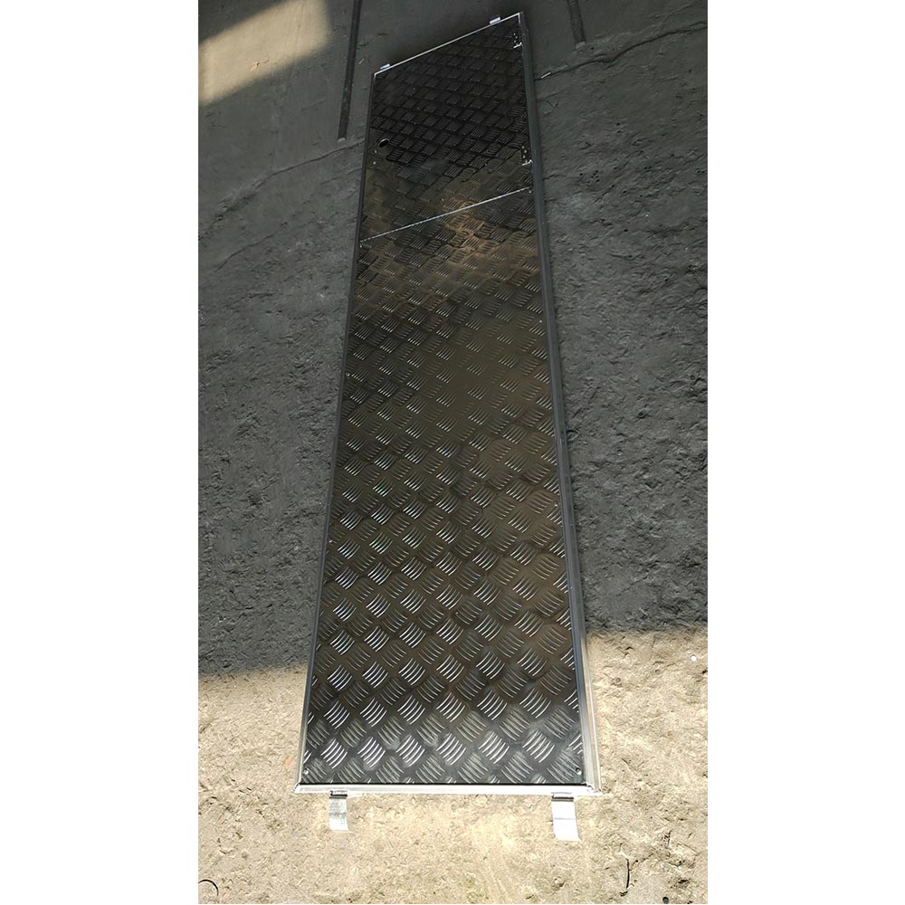 All aluminum plank with trapdoor and ladder