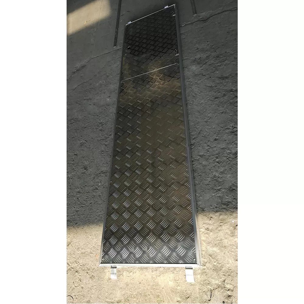 All aluminum plank with trapdoor and ladder
